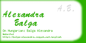 alexandra balga business card